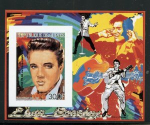 GUINEA 15th MEM ANN OF ELVIS PRESLEY FRENCH  REVERSED INSC DEL IMPF S/S MINT