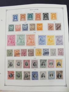 EDW1949SELL : ECUADOR Very clean Mint & Used collection on album pages Cat $1724