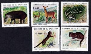  El Salvador 1337-1341 Mint NH Wildlife!