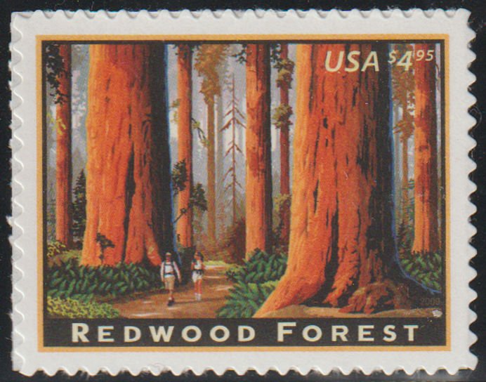 US #4378 $4.95 Face, Redwood Forest, VF/XF mint never hinged, super nice, HIG...
