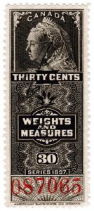 (I.B) Canada Revenue : Weights & Measures 30c