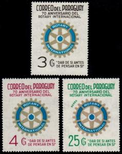 ✔️ PARAGUAY 1976 - ROTARY- MI. 2762/2764 ** MNH