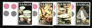 Samoa-Sc#645-8-Unused NH set-Mushrooms-Fungi-1985-