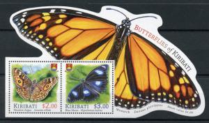 Kiribati Stamps 2015 MNH Butterflies of Kiribati Monarch Butterfly Fauna 2v M/S