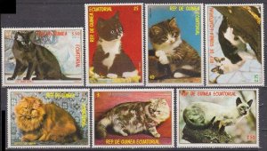 1978 Equatorial Guinea 1394-1400 Cats