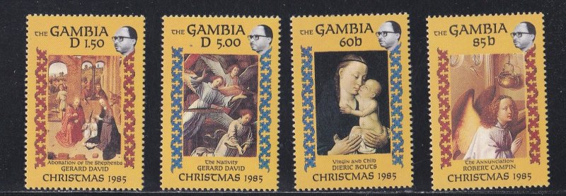 Gambia # 594-597, Christmas - Paintings, Mint NH, 1/2 Cat.