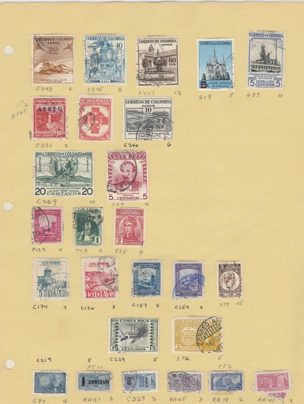 Colombia Stamps 2 Pages Ref: R6457