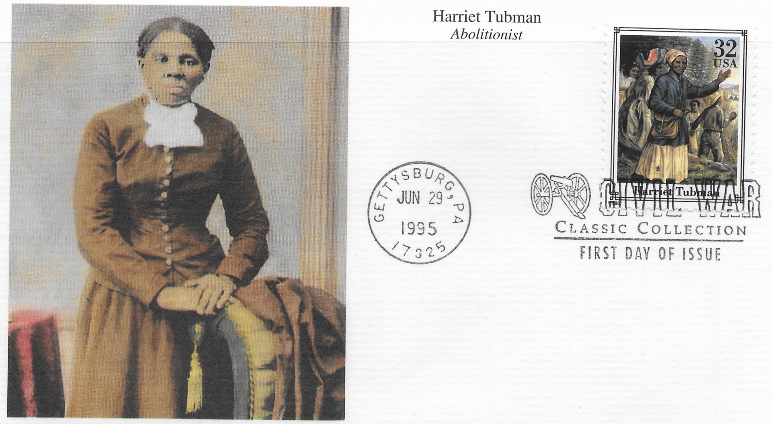 US 2975k FDC Civil War Harriet Tubman Abolitionist. United