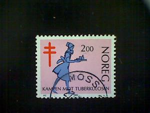 Norway (Norge), Scott #802 used (o), 1982, Fight Against Tuberculosis, Nurse