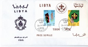 Libya 1964 Sc 253a Souvenir Sheet FDC