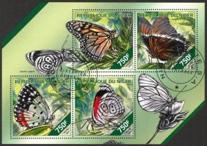 Niger 2014 Butterflies Sheet Used / CTO