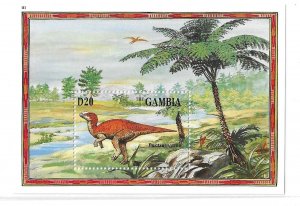 Gambia 1995 Dinosaurs S/S Sc 1607 MNH C8