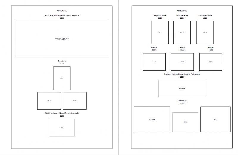FINLAND STAMP ALBUM PAGES 1856-2011 (220 PDF digital pages)