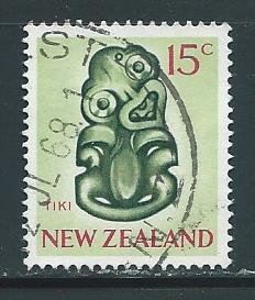 New Zealand 395 15c Tiki single used