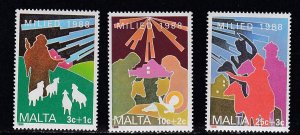 Malta # B63-65, Christmas, NH, 1/2 Cat.