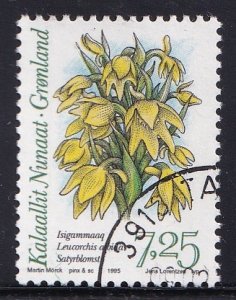 Greenland  #282   cancelled  1995  orchids  7.25k