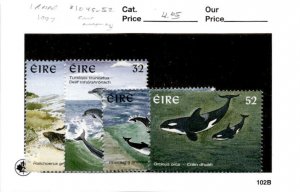 Ireland, Postage Stamp, #1049-1052 Mint NH, 1997 Marine Mammals, Whale (AB)