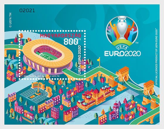 2021 Hungary  UEFA Euro 2020TM Football Championship SS (Scott 4601) MNH