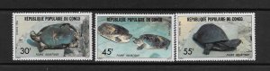 TURTLES - CONGO #655-7   MNH