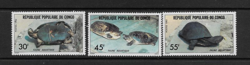 TURTLES - CONGO #655-7   MNH