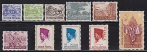 10 Different Indonesia Stamps , F-VF OG HR - I Combine S/H