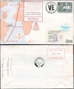 RD5a UK to Falkland Islands Signed by Crew Member and David Hamilton (B)