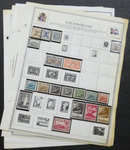 EDW1949SELL : ICELAND Mint & Used collection on album pages.