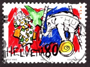 1992, Switzerland 80c, Used, Sc 922