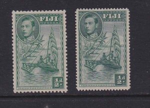 Fiji 1948 SG 49a (perf.14),49b MNH