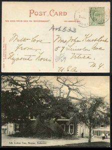 Bahamas 1912 Postcard to the US