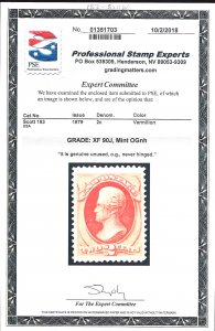 183 Mint,OG,NH... PSE Graded 90J-XF Jumbo... SMQ $1925.00.. Only 9 graded higher