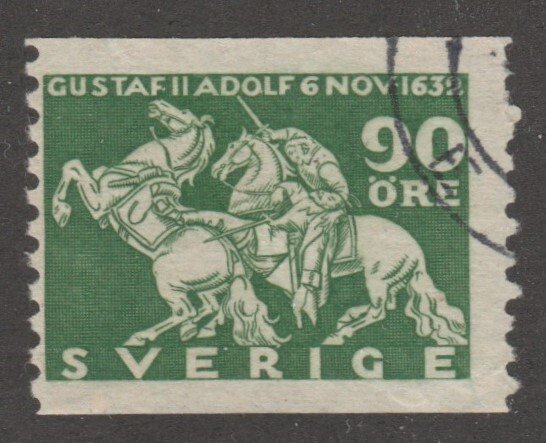 Sweden Stamp ,used, Scott# 235, Horses on stamps, Knights,  horse, #M427