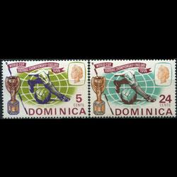 DOMINICA 1966 - Scott# 195-6 W.Cup Soccer Set of 2 LH