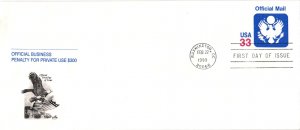 #UO89 Official Mail Eagle Stamped Envelope – Artcraft Cachet apf24