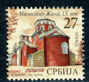 1499 SERBIA 2020 - Definitive Stamps - Monastery Zica - Kraljevo - MNH Set