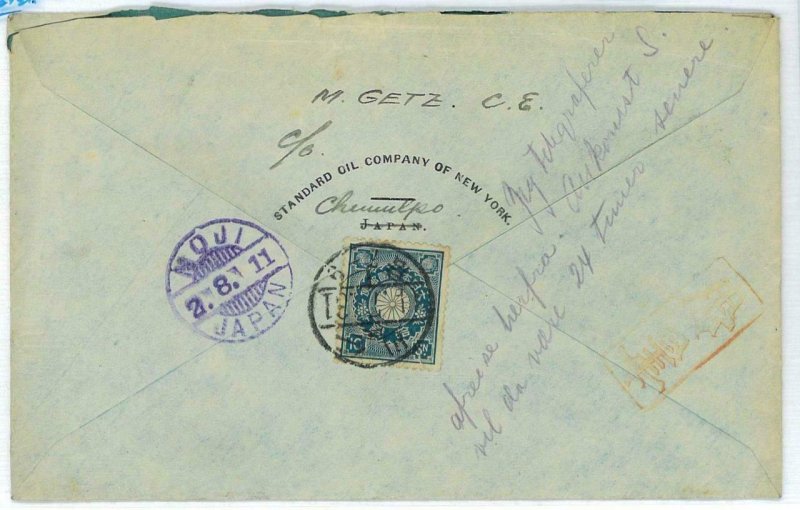 P0008 - POSTAL HISTORY - Japanese occupation of Korea: Icheon to Japan registred