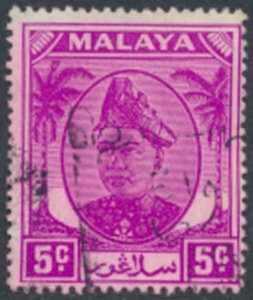 Selangor  Malaya  SC#  95  Used   see details & scans