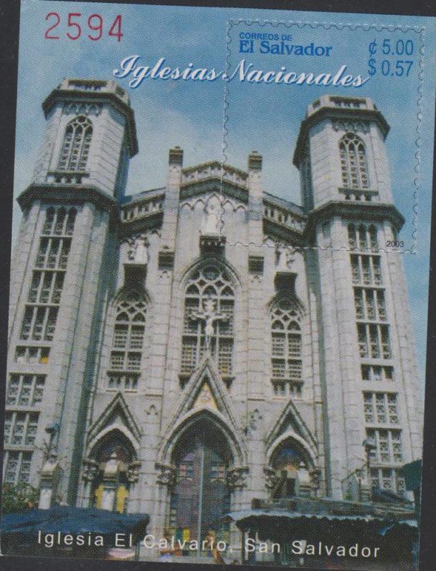 O) 2003 EL SALVADOR, NATIONAL CHURCHES, SOUVENIR MNH