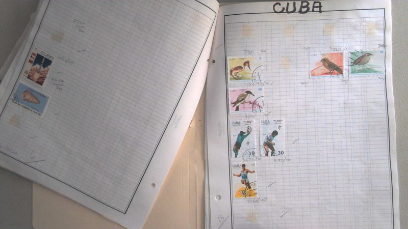 CUBA COLLECTION ON STOCK SHEET, MINT/USED