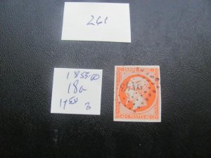 FRANCE USED 1853-60  SC 18a XF $17.50 (261)