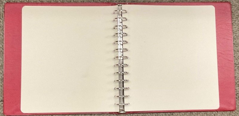 Lighthouse Padded RED Excellent DE 13 Ring Stamp Album with Slipcase - USED