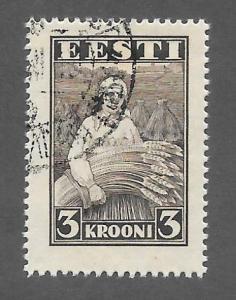 Estonia Scott #116 Used 3k Woman Harvester stamp 2018 CV $6.50