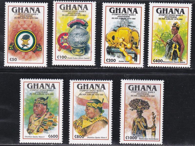 Ghana # 1828-1834, Asantchene 25th Anniversary, Costumes, NH, 1/2 Cat.