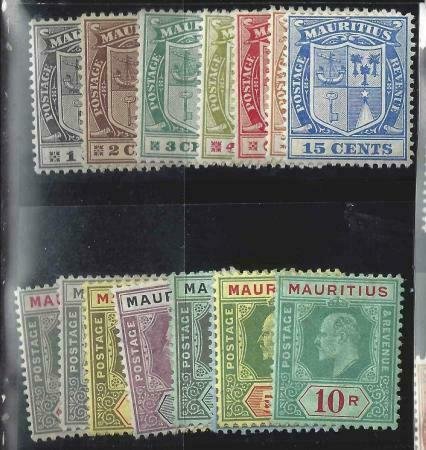 Mauritius 1910 SC 137-151 MLH Set