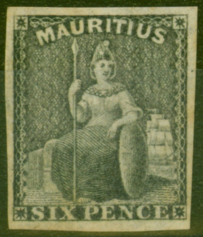 Mauritius 1861 6d Dull Purple SG33 Fine Mtd Mint