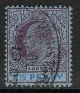 LAGOS SG57 1905 2½d DULL PURPLE & PURPLE/BLUE FINE USED 