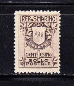 San Marino stamp #78, MNH OG, type 1, 18.5mm,  CV $40.00