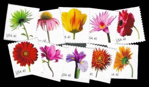 PCBstamps  US #4176-4185 Bk Sgls $4.10(10x41c)Flowers, MNH, (5)