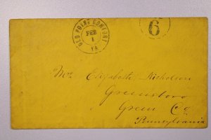 CSA - 1864 Point Comfort 6c PAID Cover / Andersonville POW - L37935