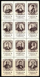 Vintage Switzerland Poster Stamp Tobler Swiss Milk Chocolate Series 17 Teachers